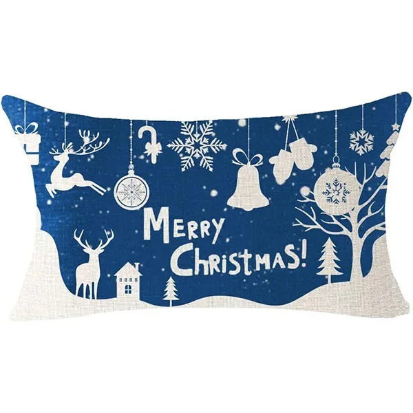 Christmas Linen Pillow Cover