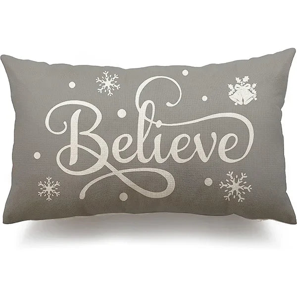 Christmas Linen Pillow Cover