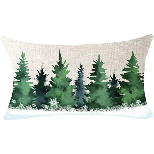 Christmas Linen Pillow Cover