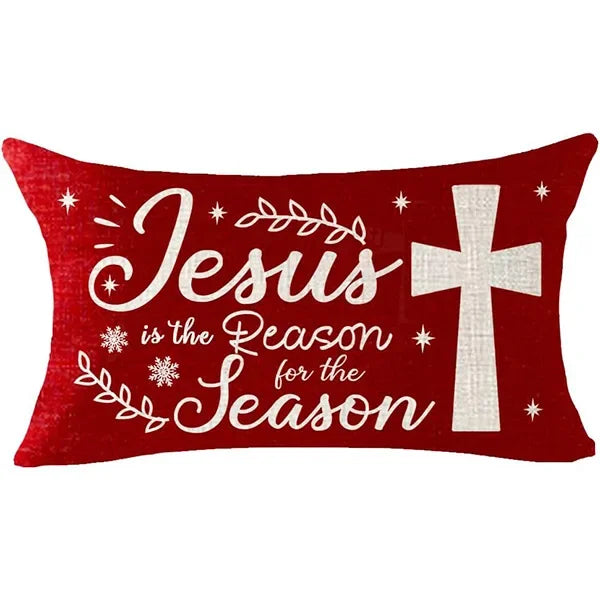 Christmas Linen Pillow Cover