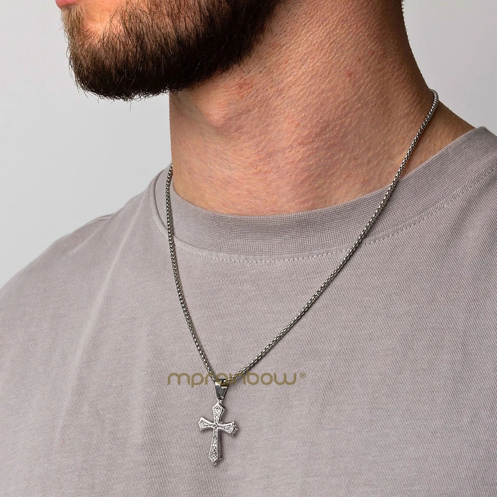 Stainless Steel Cross Pendant Necklace