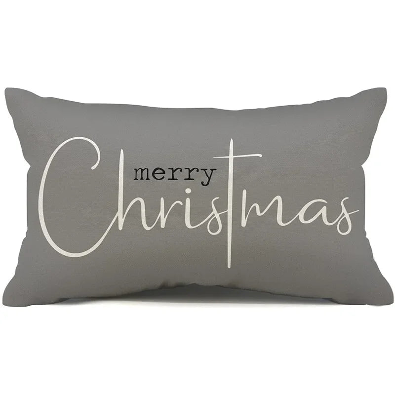 Christmas Linen Pillow Cover