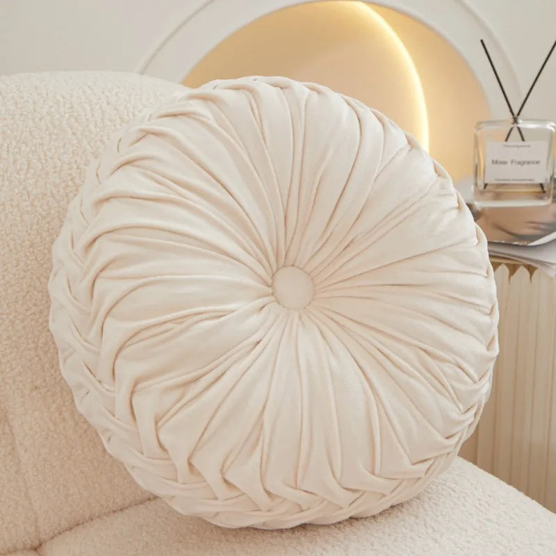 Dutch Velvet Pleated Lumbar Cushion