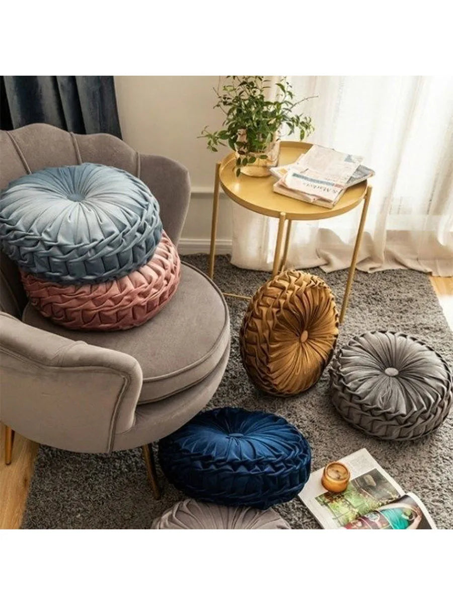 Dutch Velvet Pleated Lumbar Cushion