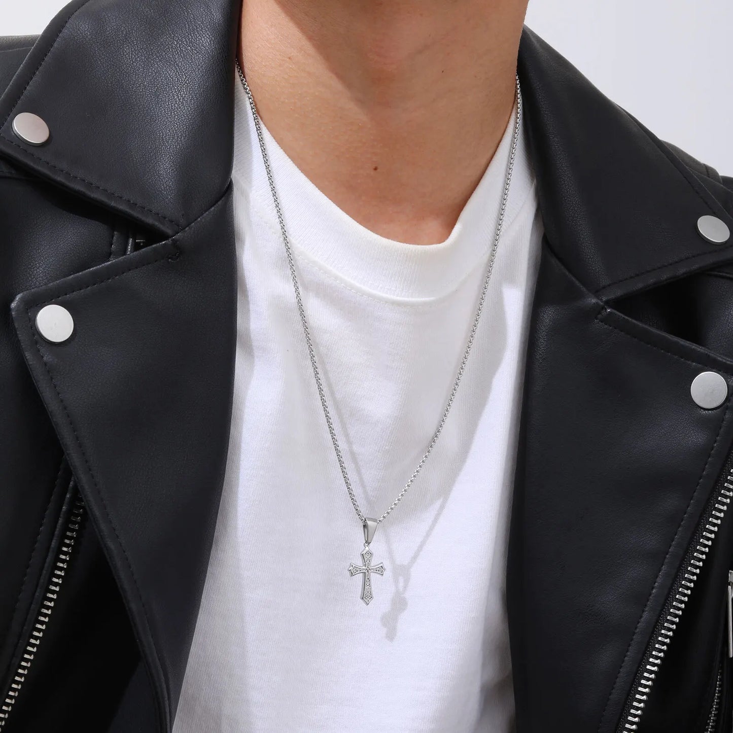 Stainless Steel Cross Pendant Necklace
