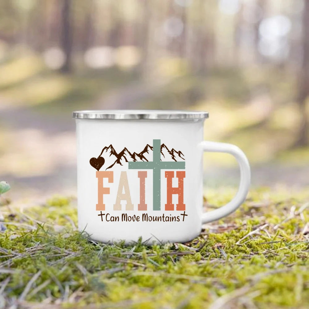 Christian Psalm Enamel Camping Mug