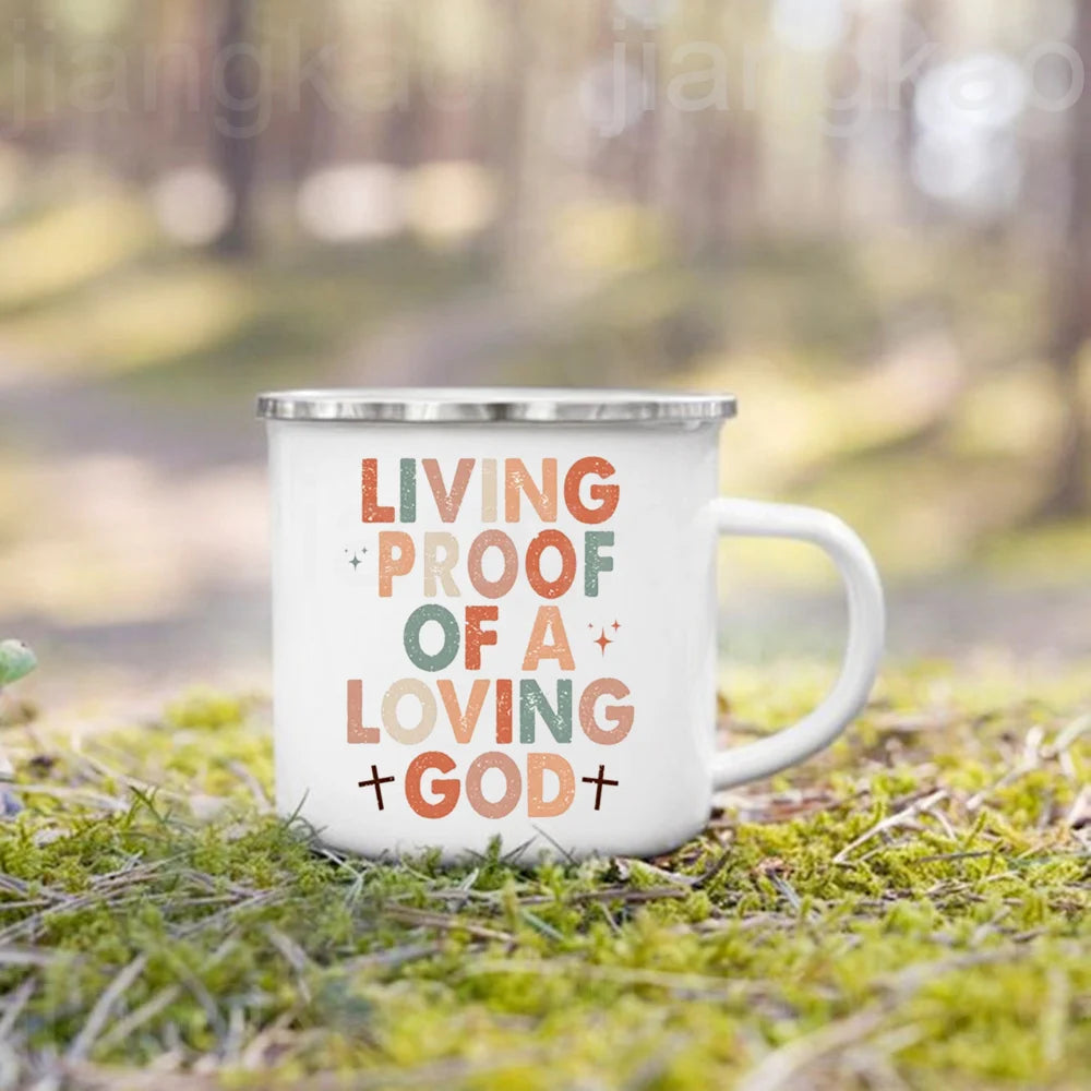 Christian Psalm Enamel Camping Mug