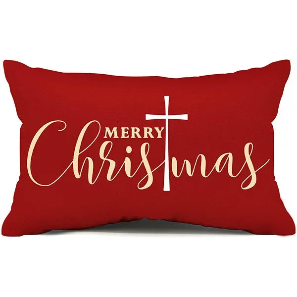 Christmas Linen Pillow Cover