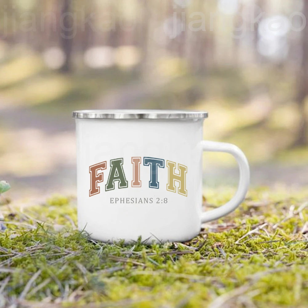 Christian Psalm Enamel Camping Mug