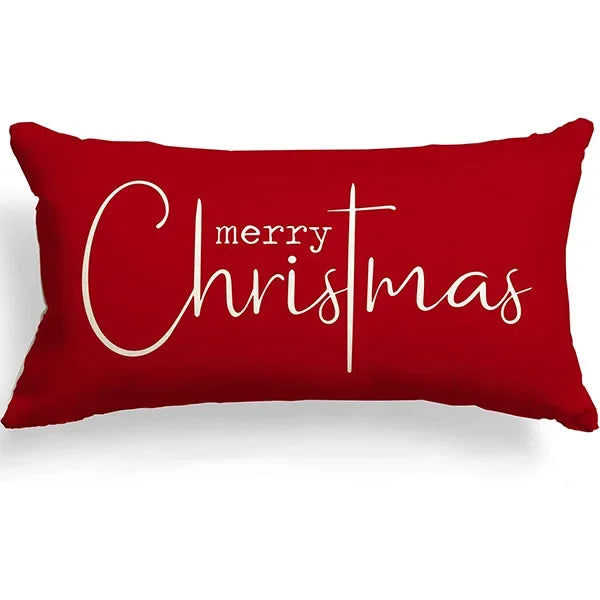 Christmas Linen Pillow Cover