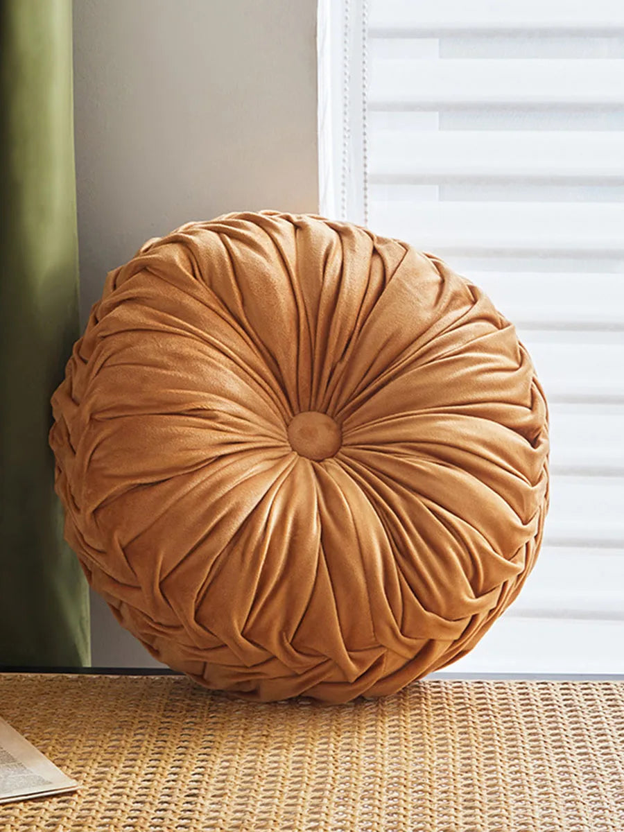 Dutch Velvet Pleated Lumbar Cushion