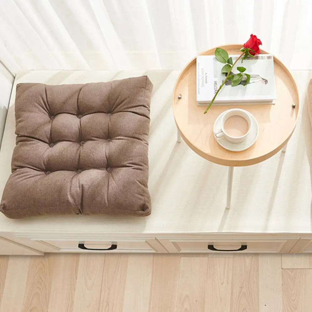 Linen Square Chair Cushion Pad