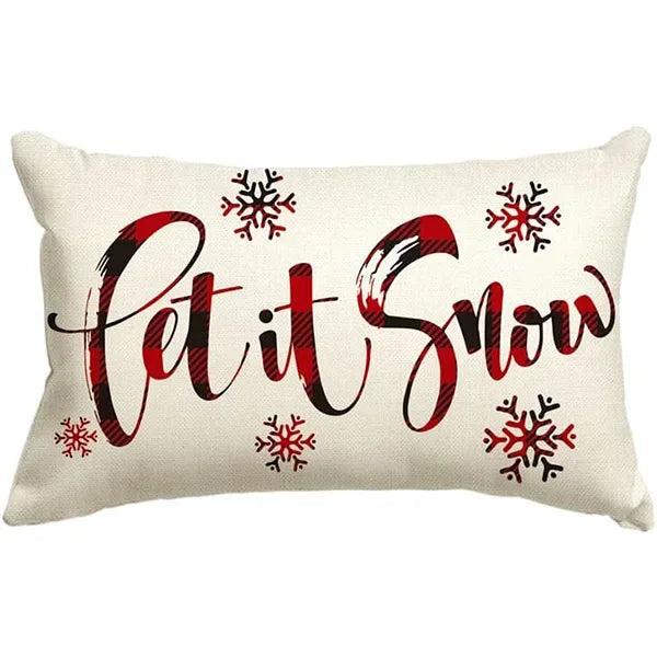 Christmas Linen Pillow Cover