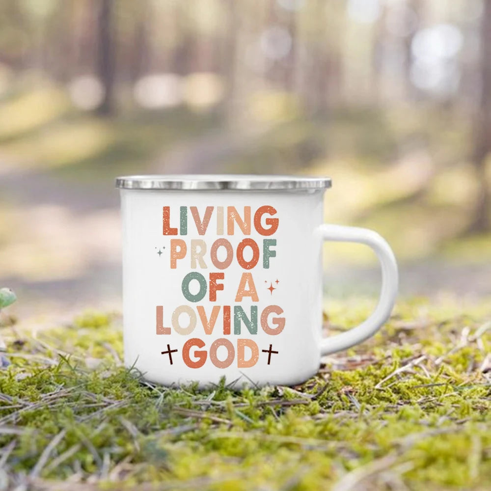 Christian Psalm Enamel Camping Mug
