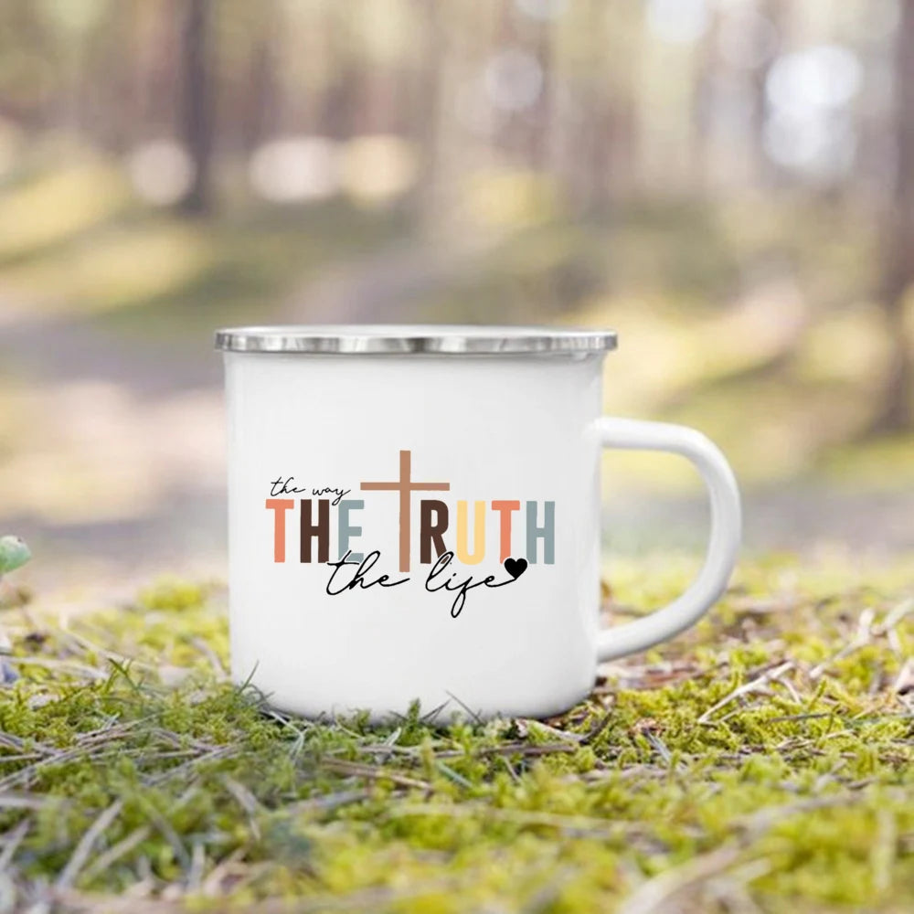 Christian Psalm Enamel Camping Mug