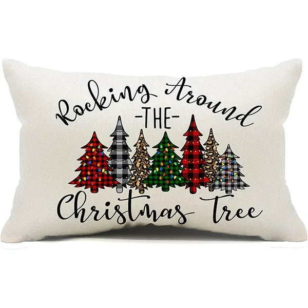Christmas Linen Pillow Cover
