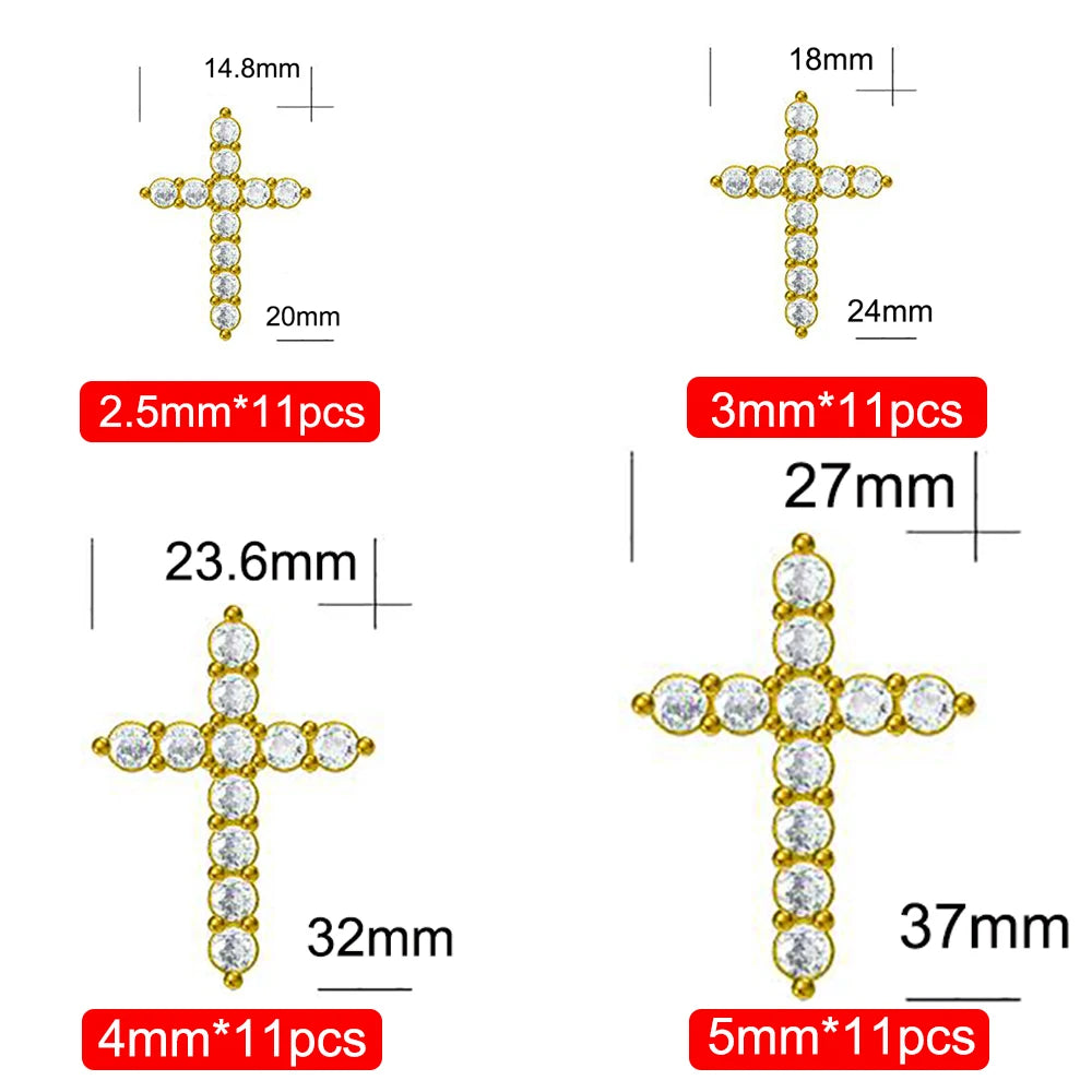 Moissanite Cross Pendant Necklace