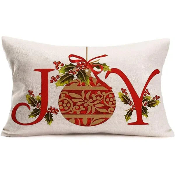 Christmas Linen Pillow Cover