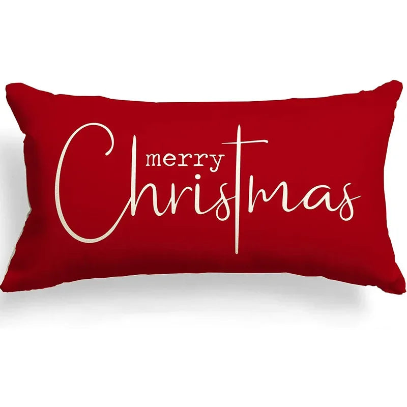 Christmas Linen Pillow Cover