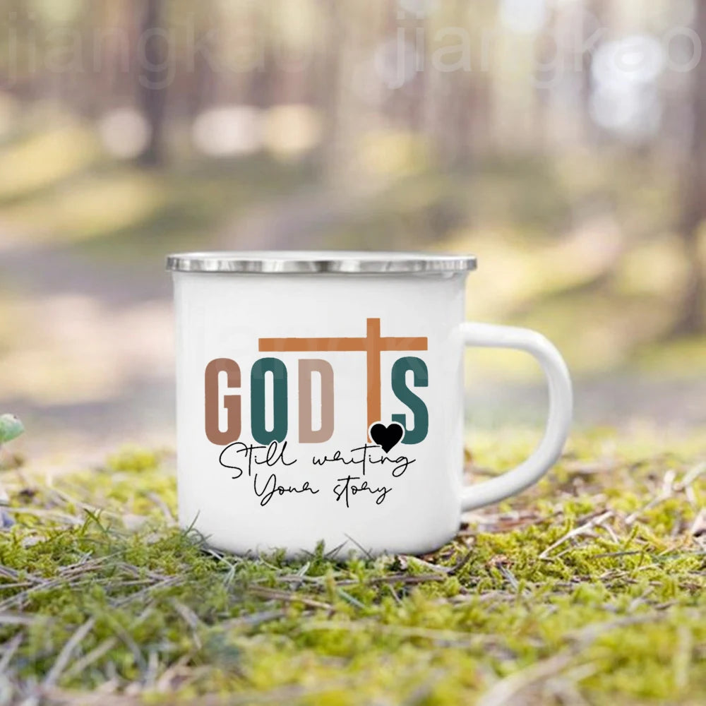 Christian Psalm Enamel Camping Mug