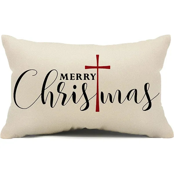 Christmas Linen Pillow Cover