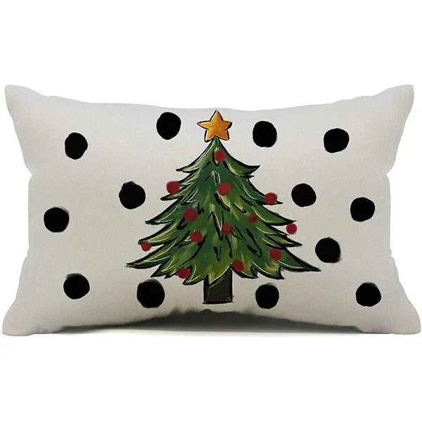 Christmas Linen Pillow Cover