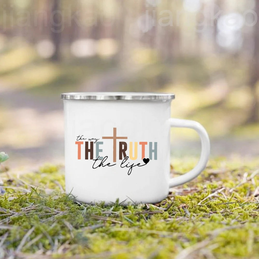 Christian Psalm Enamel Camping Mug