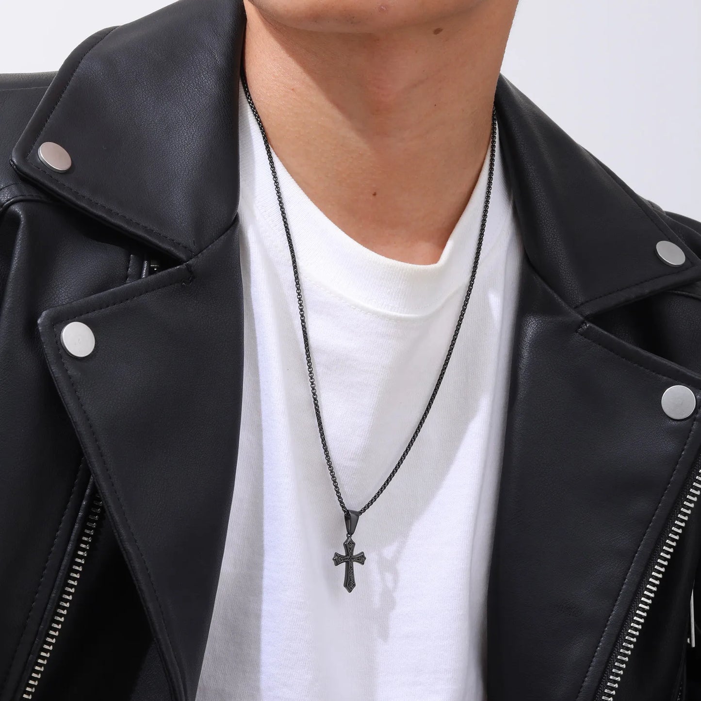 Stainless Steel Cross Pendant Necklace