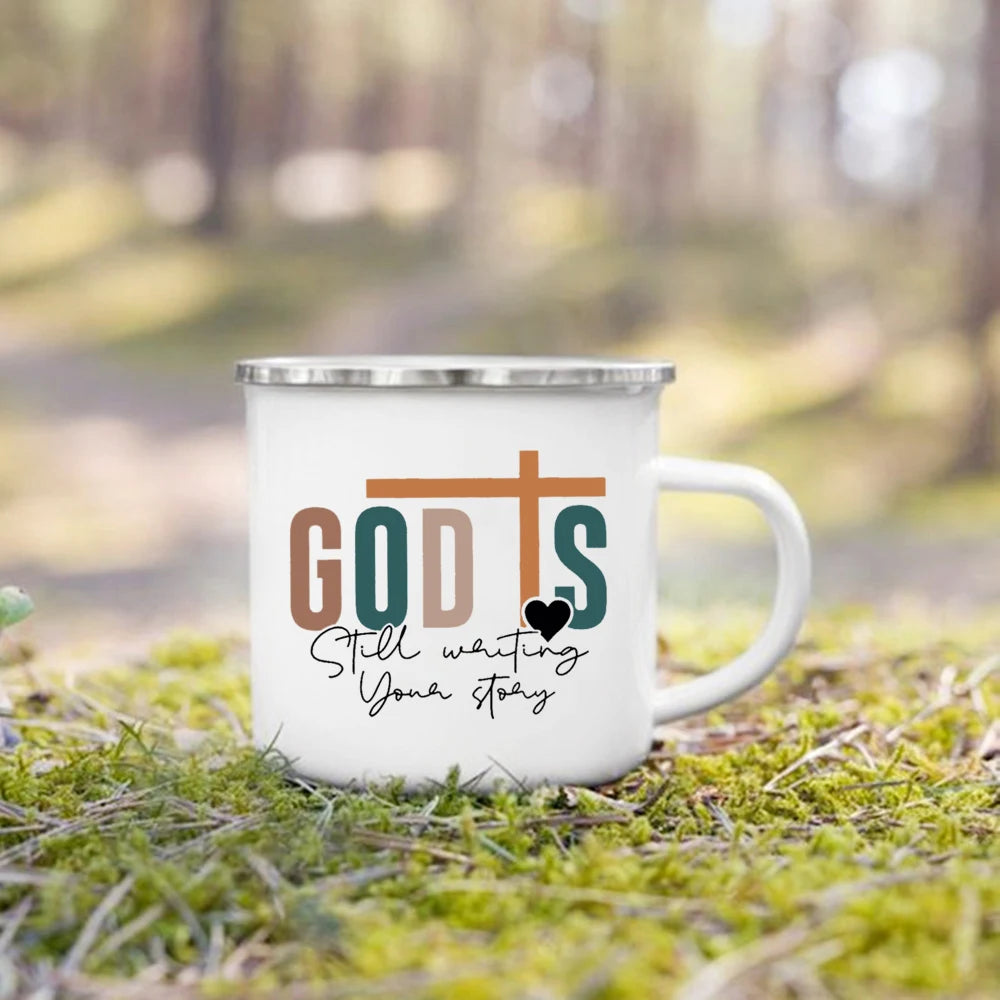 Christian Psalm Enamel Camping Mug