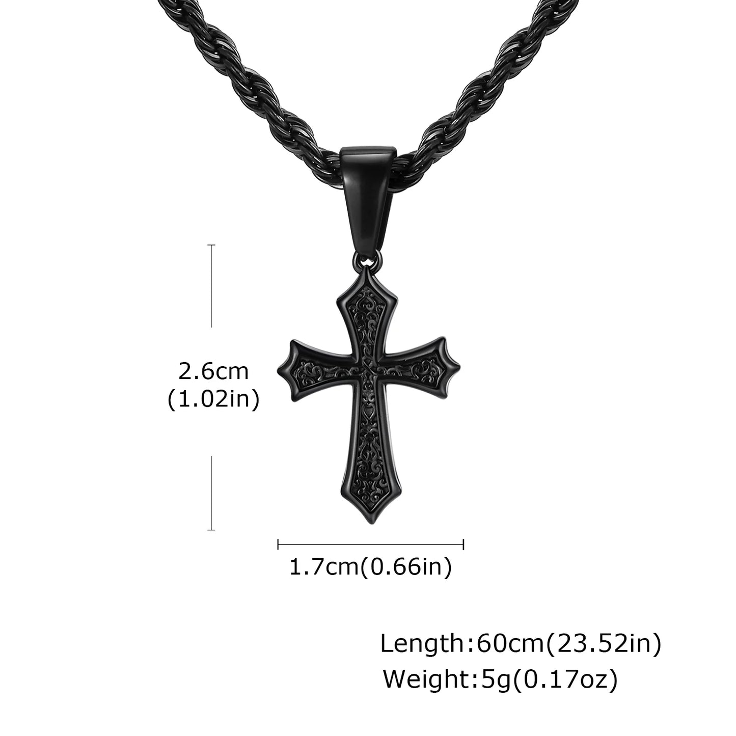 Stainless Steel Cross Pendant Necklace