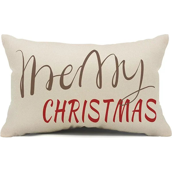 Christmas Linen Pillow Cover