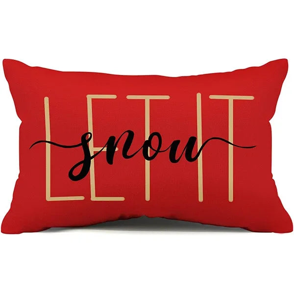 Christmas Linen Pillow Cover