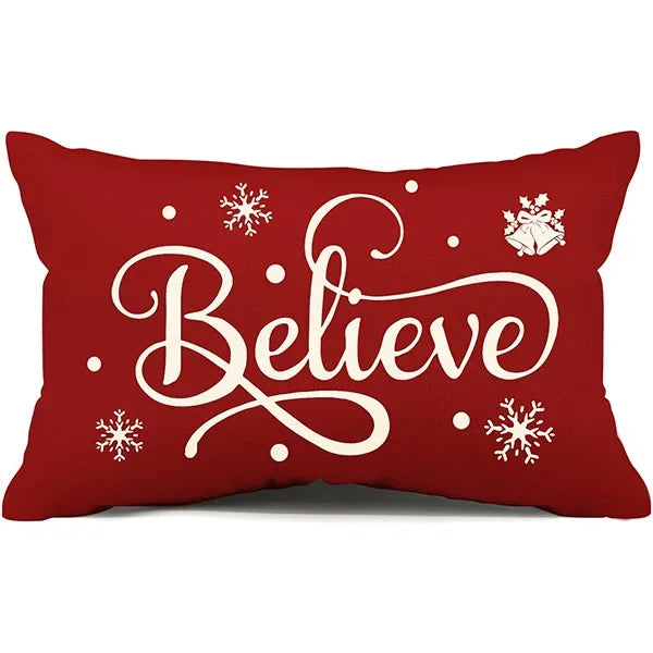 Christmas Linen Pillow Cover