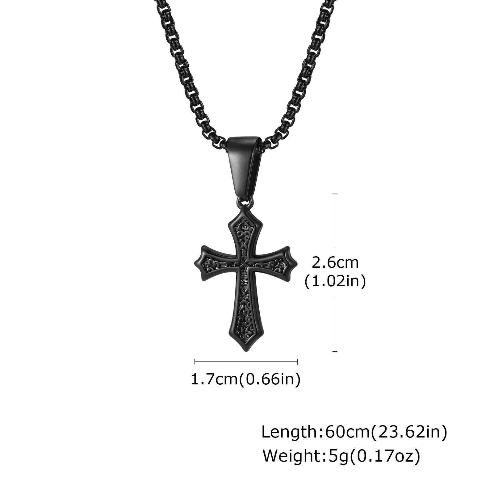 Stainless Steel Cross Pendant Necklace