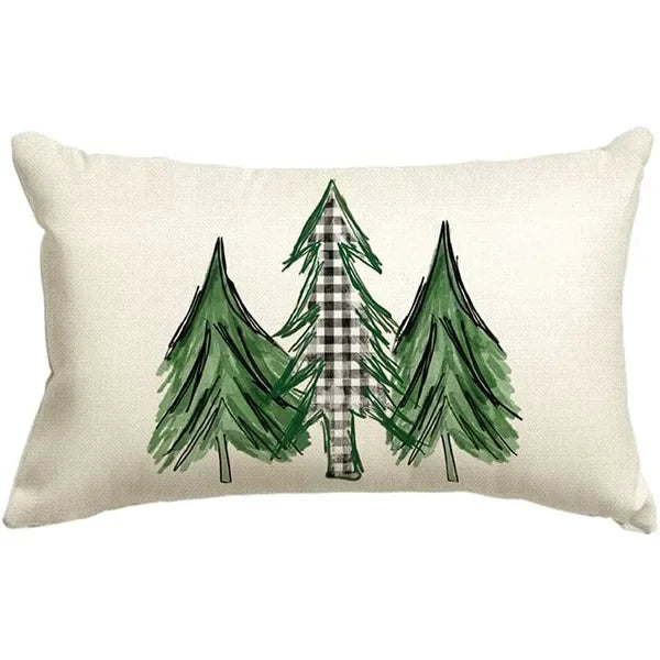 Christmas Linen Pillow Cover