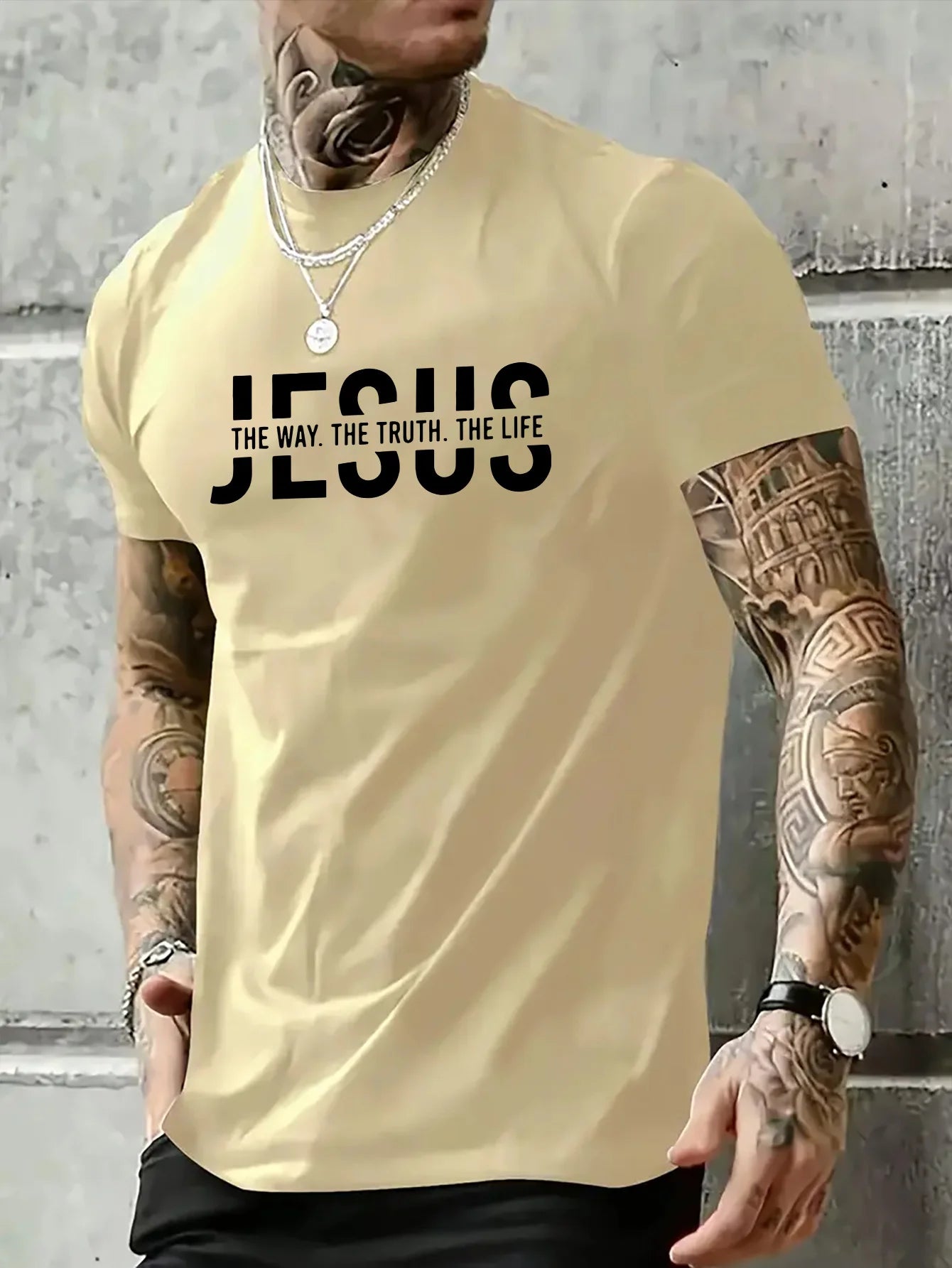 Men’s Jesus Way Truth Life Cotton T-Shirt