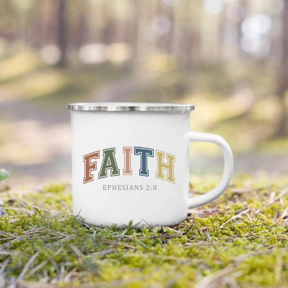 Christian Psalm Enamel Camping Mug