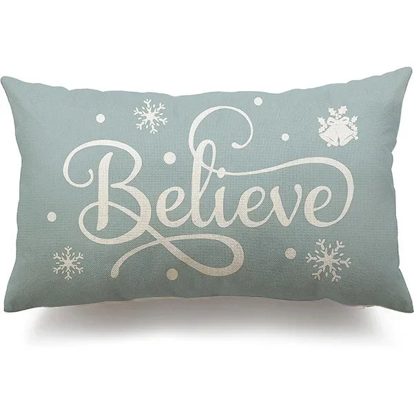 Christmas Linen Pillow Cover