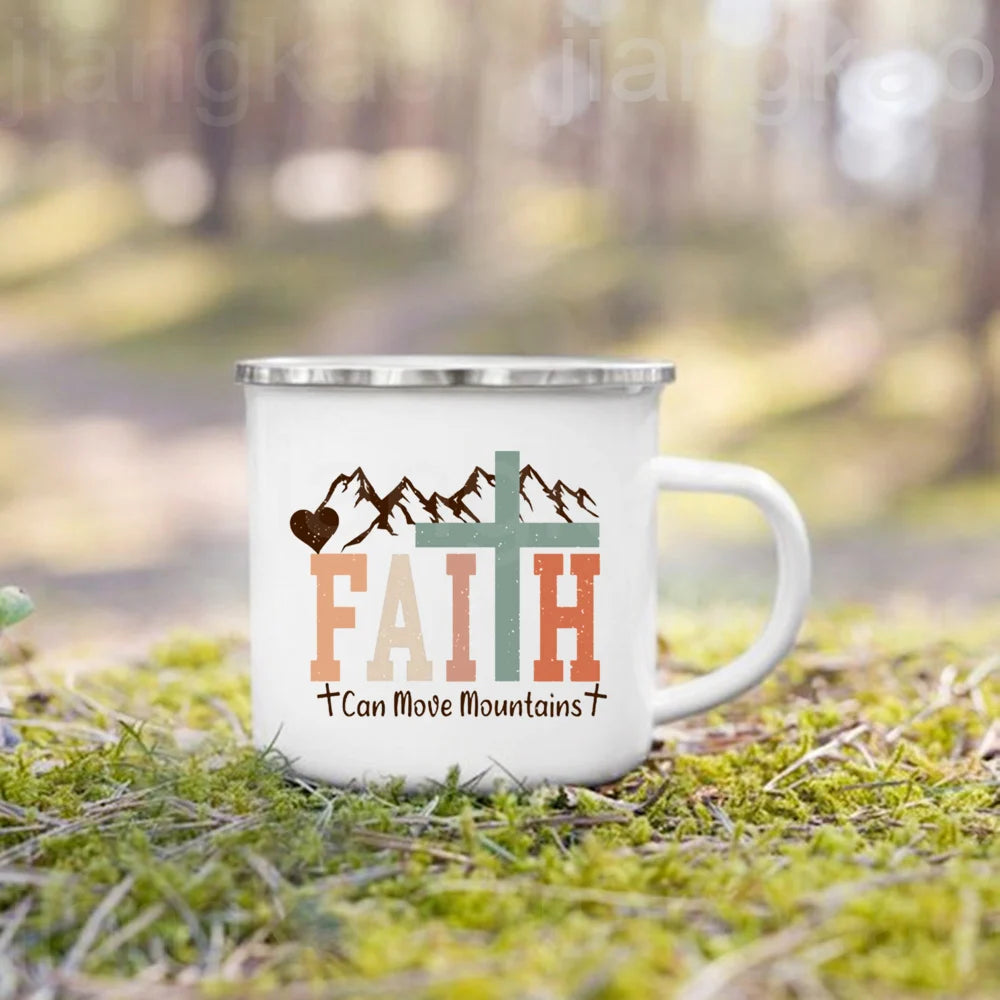 Christian Psalm Enamel Camping Mug
