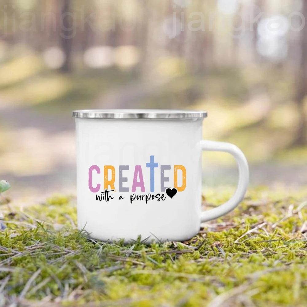 Christian Psalm Enamel Camping Mug