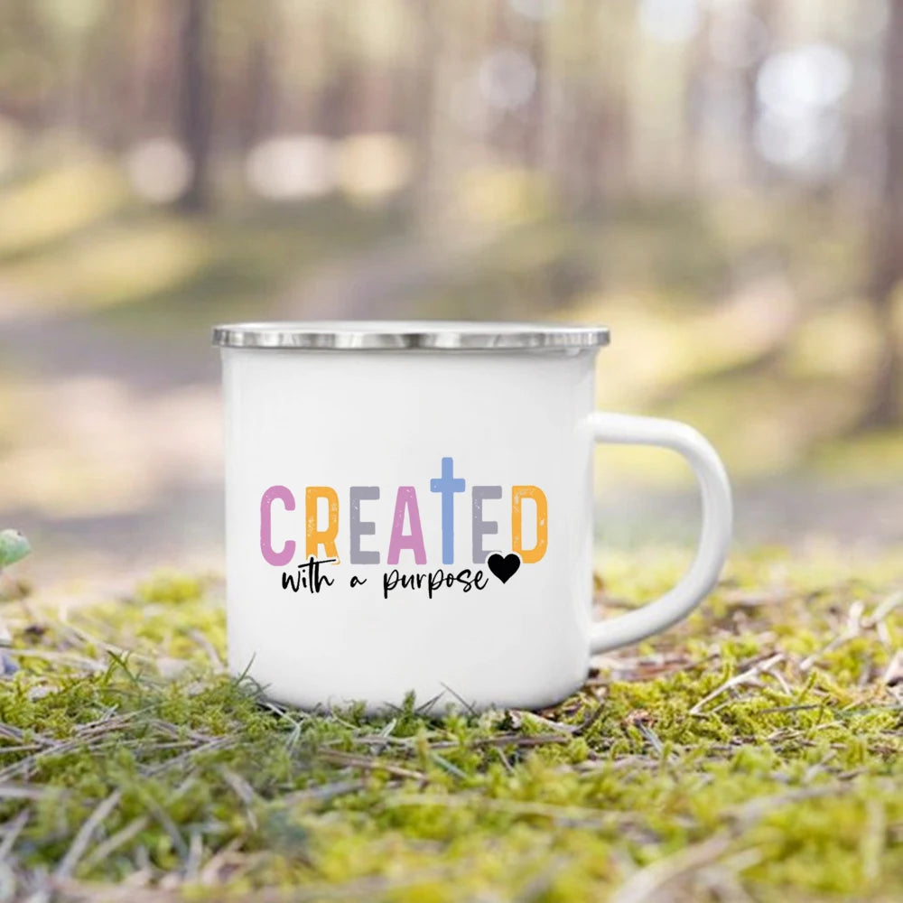 Christian Psalm Enamel Camping Mug