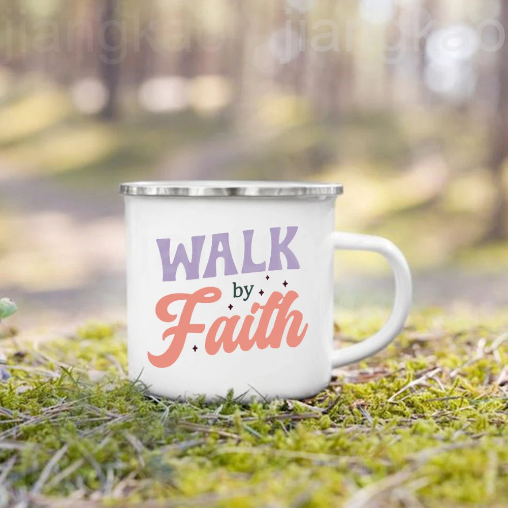 Christian Psalm Enamel Camping Mug
