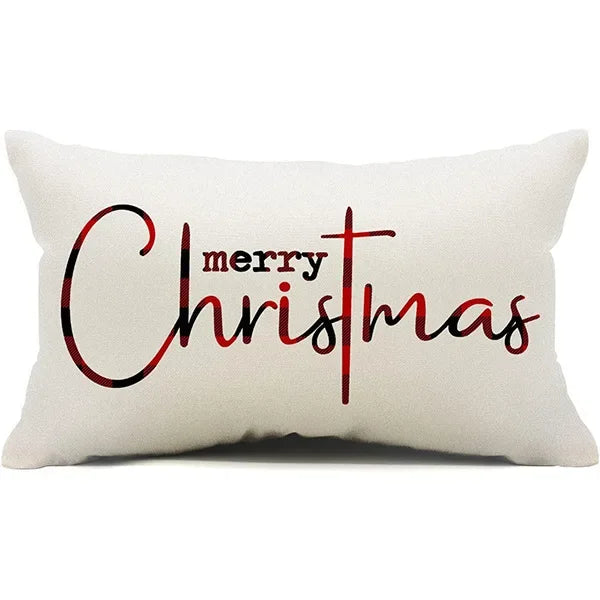 Christmas Linen Pillow Cover