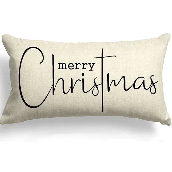 Christmas Linen Pillow Cover