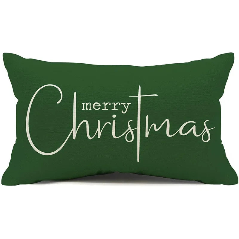 Christmas Linen Pillow Cover