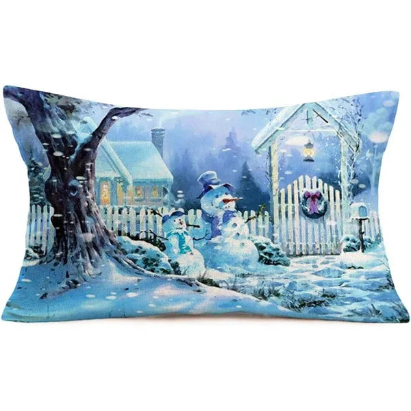Christmas Linen Pillow Cover