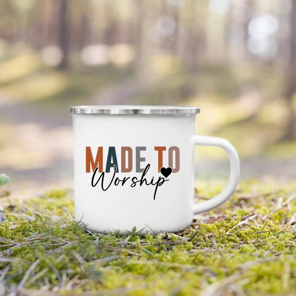 Christian Psalm Enamel Camping Mug