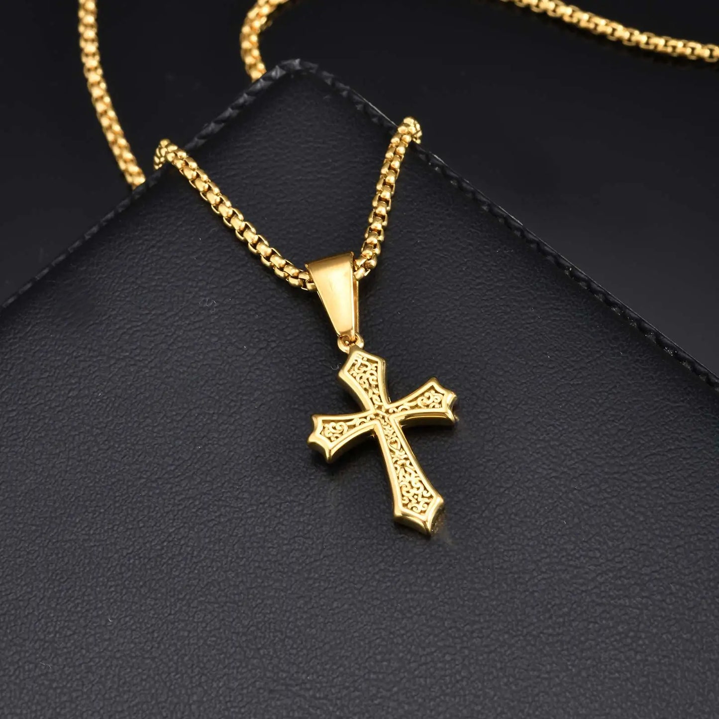 Stainless Steel Cross Pendant Necklace