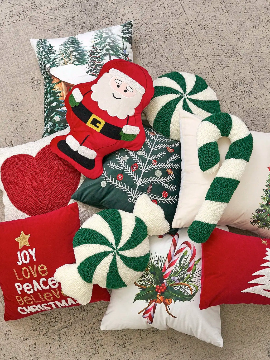 Christmas Round Throw Pillow