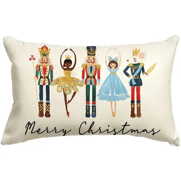 Christmas Linen Pillow Cover